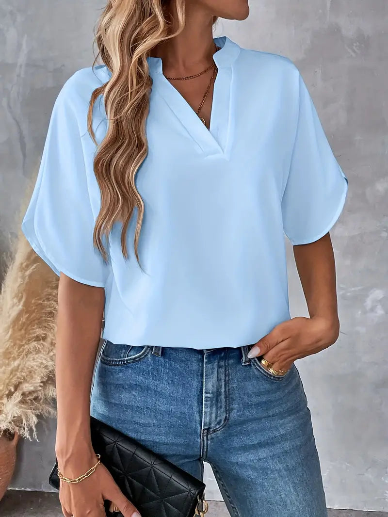 Casual Blouse met Inkeping