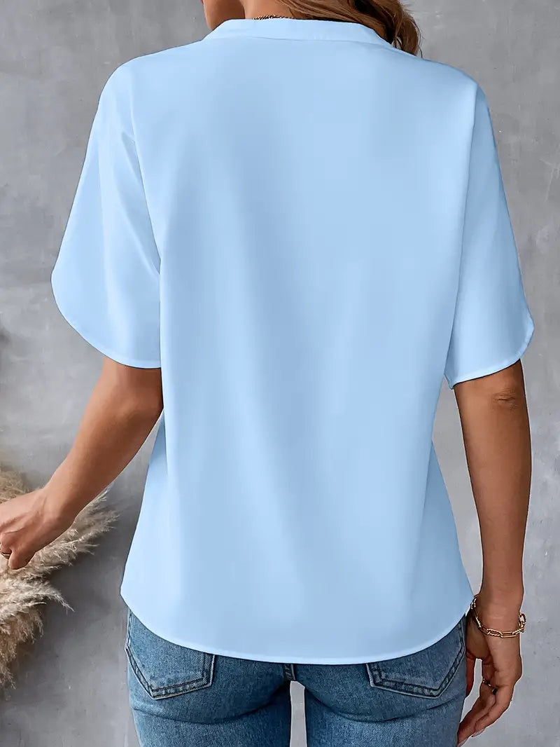 Casual Blouse met Inkeping