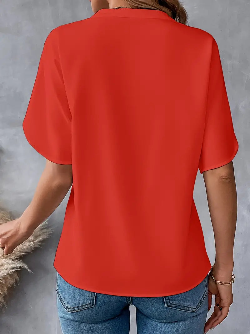 Casual Blouse met Inkeping