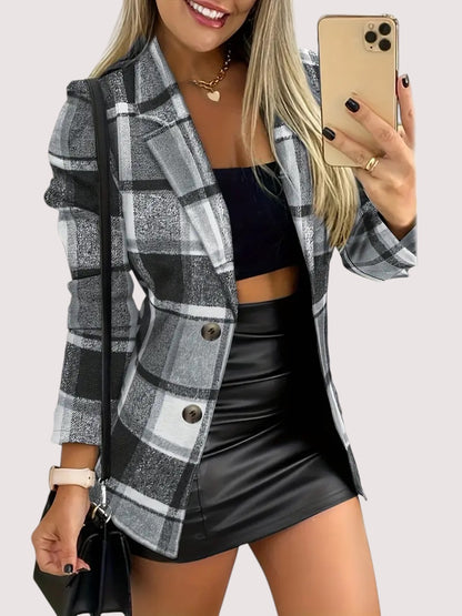 Geruite Dames Blazer
