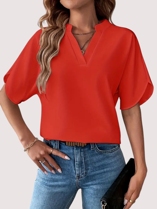 Casual Blouse met Inkeping